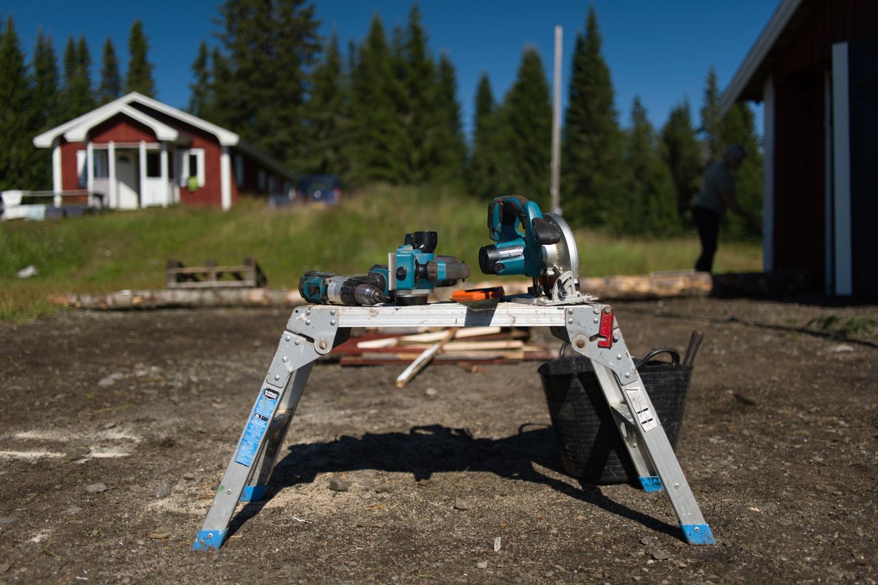 Tools on a job site